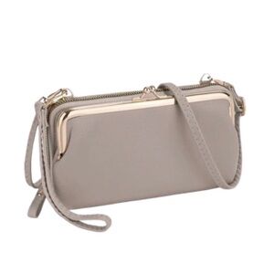 🇯🇵 Rose Milk Tea Gamaguchi Crossbody Wallet Purse